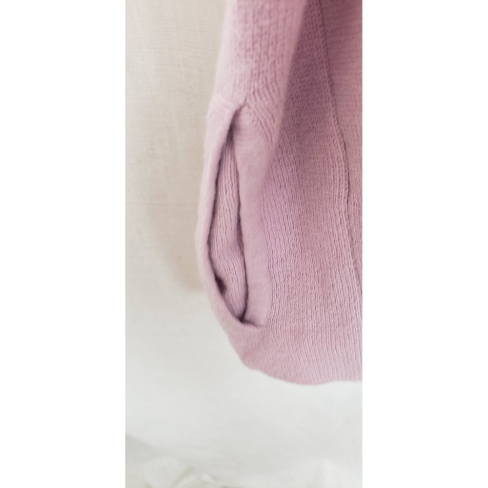 Pure Jill Kimono Sweater Pink Cotton Cashmere Oversized Knit Pocket L Casual - Picture 5 of 11